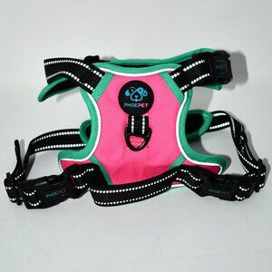 PHOEPET Reflective Dog Harness MED Adjustable No Pull Vest with in Pink Multi